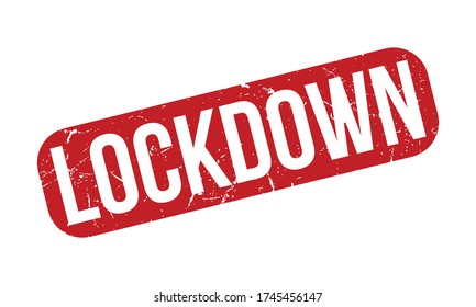 Lockdown Rubber Stamp. Red Lockdown Rubber Grunge Stamp Seal Vector Illustration - Vector