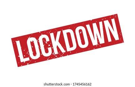 Lockdown Rubber Stamp. Red Lockdown Rubber Grunge Stamp Seal Vector Illustration - Vector