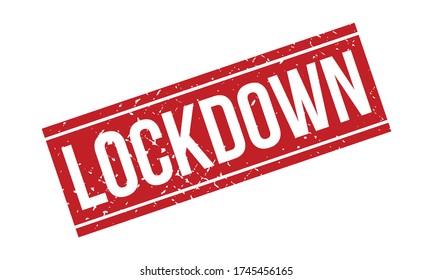 Lockdown Rubber Stamp. Red Lockdown Rubber Grunge Stamp Seal Vector Illustration - Vector