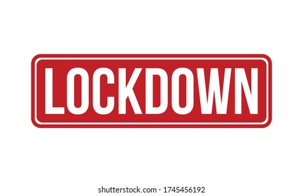 Lockdown Rubber Stamp. Red Lockdown Rubber Grunge Stamp Seal Vector Illustration - Vector