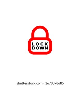 Ilustración del signo de bloqueo aislada en fondo blanco. Icono de forma de candado rojo. Concepto de logotipo de advertencia. Elemento de diseño de protección. Bloquear plantilla de logotipo