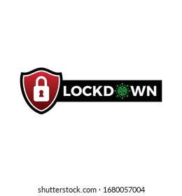 ilustración de vector de bloqueo, distancia social, símbolo de prevención del virus de la corona.