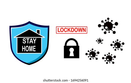 Lockdown and stay at home stay safe,covid-19 campaign to stay at home.icon lifestyle activity that you can do at home to stay healthy. Protective yourself