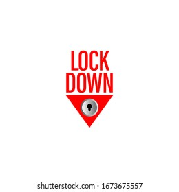Texto de bloqueo, infografías. Concepto de alerta de salud pandémica mundial. novela coronavirus (2019-nCoV), covid-19, vector, logotipo, símbolo y fondo.Logo de bloqueo, emergencia de bloqueo durante un peligro.