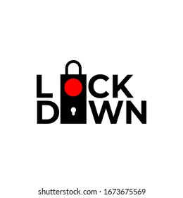 Lockdown text, infographics. Global pandemic health warning concept. novel coronavirus (2019-nCoV), covid-19, vector, logo, symbol & Background. Lockdown logo, Lockdown emergency during a hazard.
