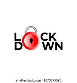 Texto de bloqueo, infografías. Concepto de alerta de salud pandémica mundial. novela coronavirus (2019-nCoV), covid-19, vector, logotipo, símbolo y fondo.Logo de bloqueo, emergencia de bloqueo durante un peligro.