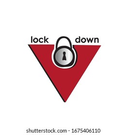 Lockdown text, infographics. Global pandemic health warning concept. novel coronavirus (2019-nCoV), covid-19, vector, logo, symbol & Background. Lockdown logo, Lockdown emergency during a hazard
