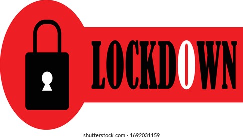 Lockdown vector icon and illustration, stay home
