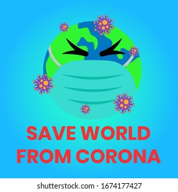 Lockdown World in Coronavirus. Coronavirus Outbreak Spread in World. World Coronavirus attack concept. in China, Wuhan.