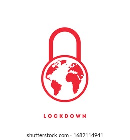 lockdown world coronavirus vector illustration