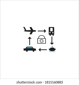Lockdwon icon logo, vector design illustration 