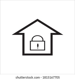 Lockdwon icon logo, vector design illustration 
