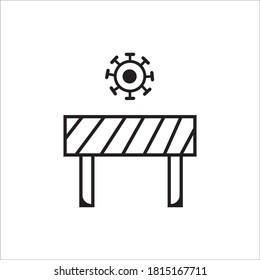 Logotipo de icono de Lockdwon, ilustración de diseño vectorial 
