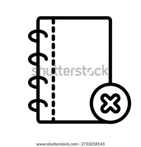 Locked Archive Notebook Icon - Confidential Journal Diary