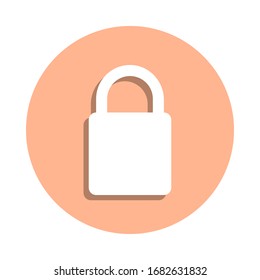 Locked badge icon. Simple glyph, flat vector of web icons for ui and ux, website or mobile application