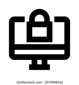 Locked Bold Outline Vector icons that can easily modify

