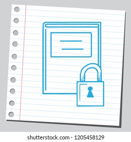 Libro bloqueado ( concepto de conocimiento prohibido ).