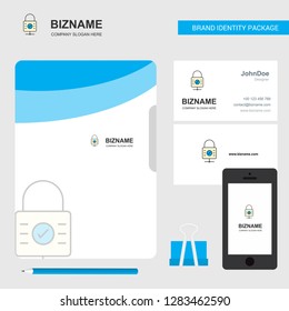Locked  Business Logo, File Cover Visiting Card and Mobile App Design. Vector Illustration