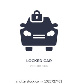 locked car icon on white background. Simple element illustration from Transport concept. locked car sign icon symbol design.