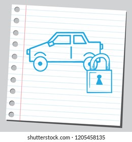 Locked car ( security concept )