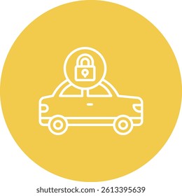Locked Car vector icon. Can be used for printing, mobile and web applications.