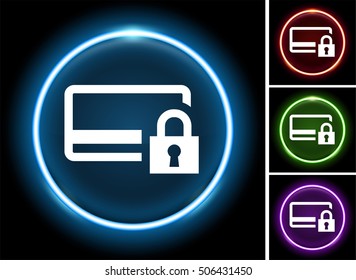 Locked Card on Glow Round Button