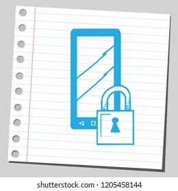 Locked cell phone ( security concept ).