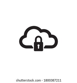 locked cloud icon, Technology icon vector