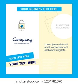 Locked  Company Brochure Template. Vector Busienss Template