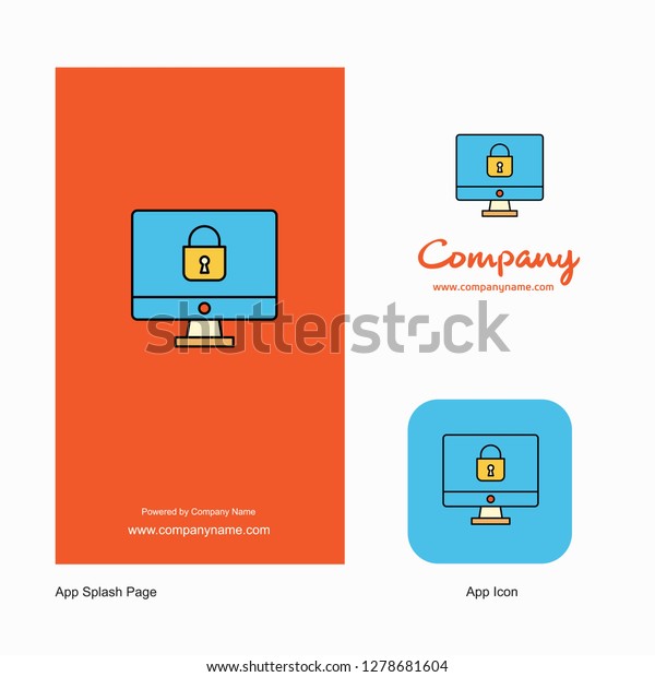 Locked Computer Company Logo App Icon Backgrounds Textures