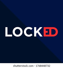 Locked concept on a dark blue background vector
