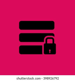 Locked Data Storage Icon. Eps-10.