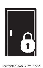 Locked Door Access Control and Security Icon