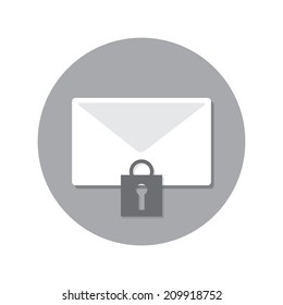 Locked Envelope for Letters. Vector Illustration