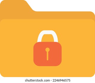 locked file data vector flat illustration