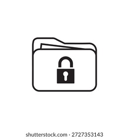 Locked file, folder, confidential icon vector image. Can also be used for banking, finance, business. Suitable for web apps, mobile apps and print media.