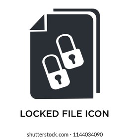 Locked File icon vector isolated on white background for your web and mobile app design, Locked File logo concept