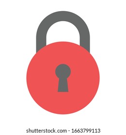 locked flat vector icon isolate 