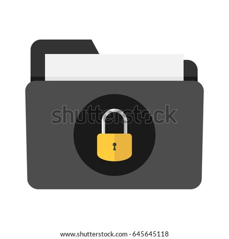 Locked Folder. Flat design, vector illustration, vector.