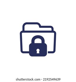 Locked Folder Icon On White