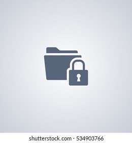 Locked folder vector icon