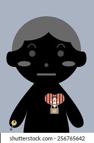 locked heart cartoon vector