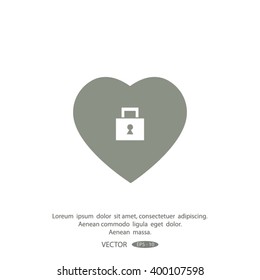 Locked heart icon.