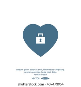 Locked heart icon.