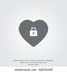 Locked heart icon.