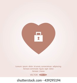 Locked heart icon.