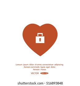 Locked heart icon.