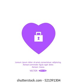 Locked heart icon.
