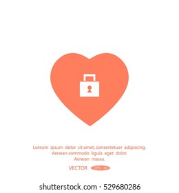 Locked heart icon.