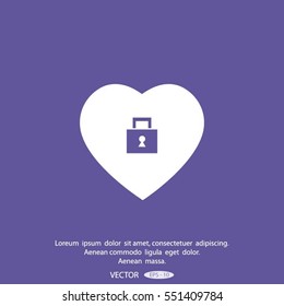 Locked heart icon.